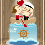 Arquivo Topo de Bolo Popeye e Olivia em Camadas