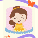 Arquivo Topo de Bolo Princesa Bella Baby