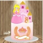 Arquivo Topo de Bolo Princesa Cute em Camadas