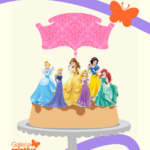 Arquivo Topo de Bolo Princesas Disney 2