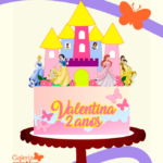 Arquivo Topo de Bolo Princesas Disney Castelo 2