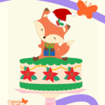 Arquivo Topo de Bolo Raposinha Natal