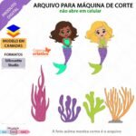 Arquivo Topo de Bolo Sereias em Camadas