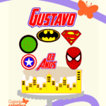 Arquivo Topo de Bolo Simbolos Vingadores