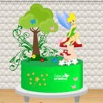 Arquivo Topo de Bolo Sininho Tinker Bell em Camadas