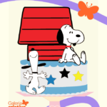 Arquivo Topo de Bolo Snoopy em Camadas