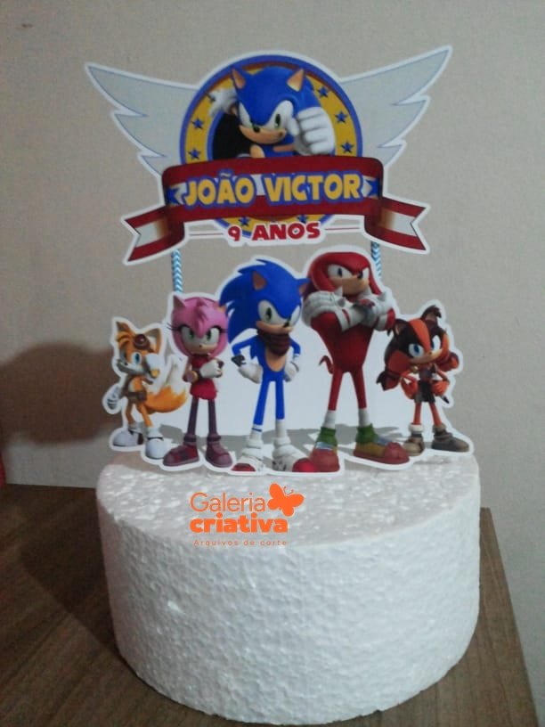 Sonic 5 Arquivo Topo de Bolo Sonic 5 - Imagem 1