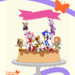 Arquivo Topo de Bolo Sonic Menina