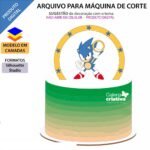 Arquivo Topo de Bolo Sonic em Camadas Arco