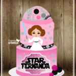Arquivo Topo de Bolo Star Wars Menina em Camadas