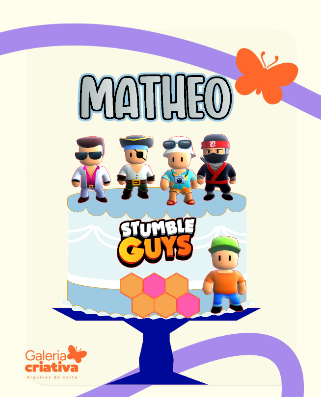 Stumble Guys 2 Arquivo Topo de Bolo Stumble Guys 2 - Imagem 1