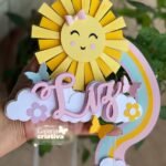 Arquivo Topo de Bolo Sunshine Sol Arco Íris 2