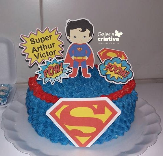 Super Homem 4 Arquivo Topo de Bolo Super Homem 4 - Imagem 1