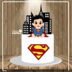 Arquivo Topo de Bolo Super Homem Baby em Camadas