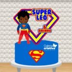 Arquivo Topo de Bolo Super Homem Menino em Camadas