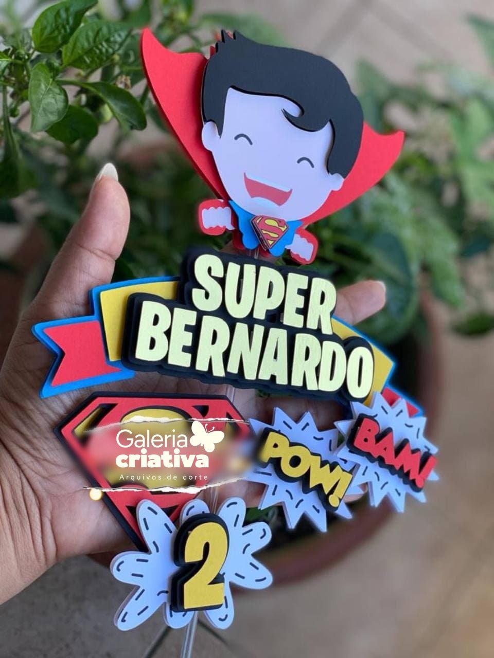Super Homem Menino Arquivo Topo de Bolo Super Homem Menino - Imagem 1