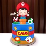 Arquivo Topo de Bolo Super Mario Bros Baby em Camadas