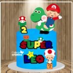 Arquivo Topo de Bolo Super Mario Bros Baby em Camadas 2