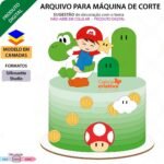 Arquivo Topo de Bolo Super Mario Bros Baby em Camadas 3