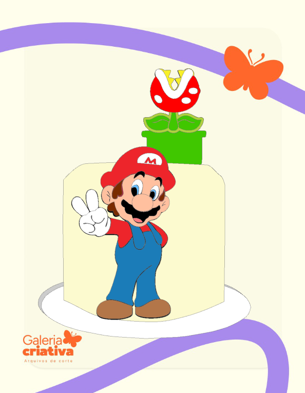 Super Mario Bros Camadas Arquivo Topo de Bolo Super Mario Bros Camadas - Imagem 1