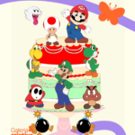 Arquivo Topo de Bolo Super Mario Bros em Camadas 2
