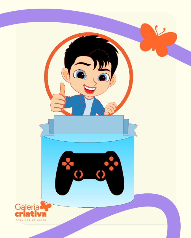 TOPO MENINO VIDEO GAME Arquivo Topo de Bolo TOPO MENINO VIDEO GAME - Imagem 1
