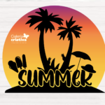 Arquivo Topo de Bolo Tardezinha Silhueta Summer