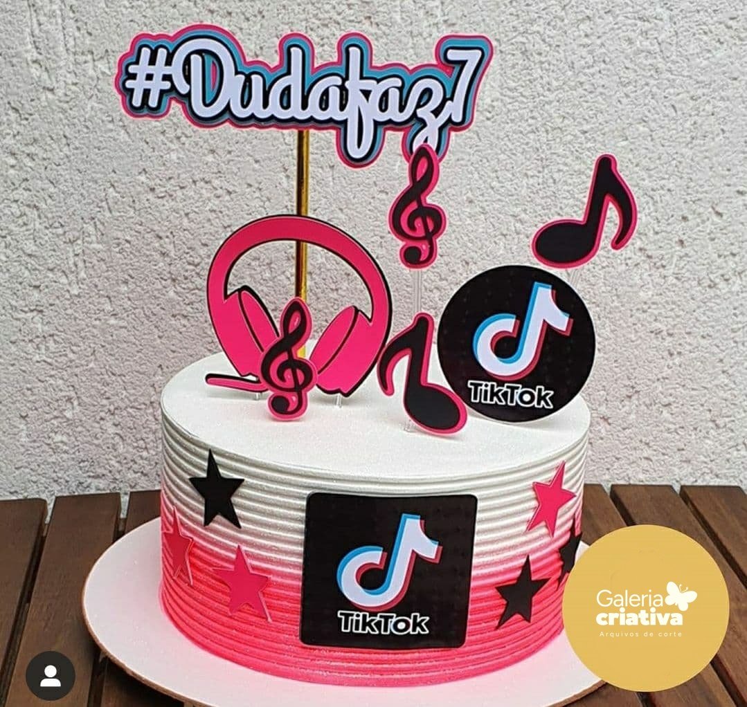 TikTok 4 Arquivo Topo de Bolo TikTok 4 - Imagem 1