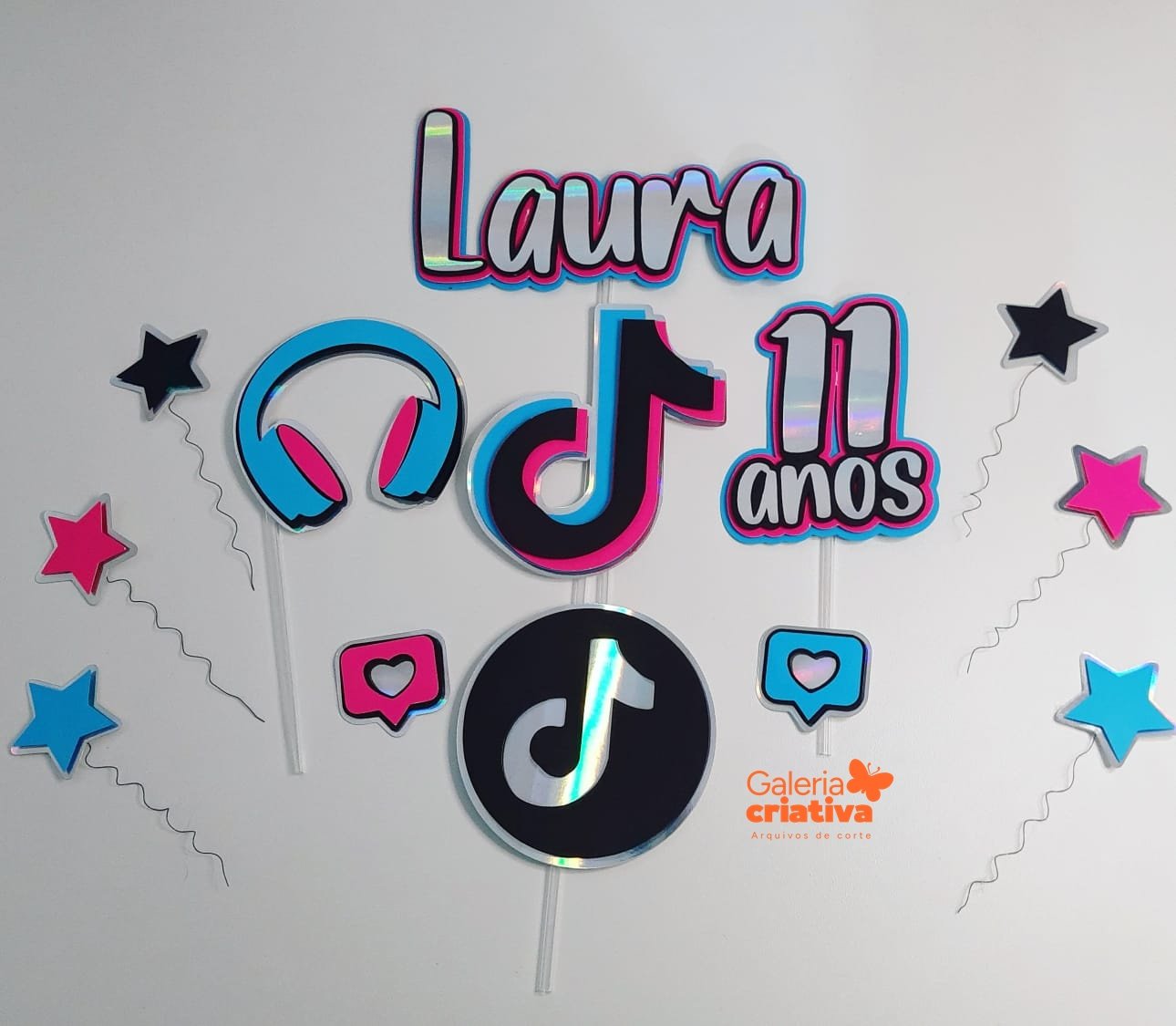 TikTok Camadas 2 Arquivo Topo de Bolo TikTok Camadas 2 - Imagem 1