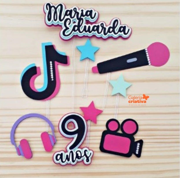 TikTok Camadas Arquivo Topo de Bolo TikTok Camadas - Imagem 1