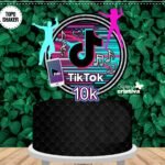 Arquivo Topo de Bolo TikTok Shaker Circular