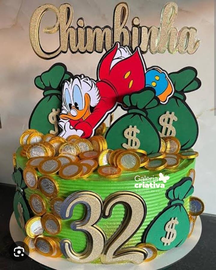 Tio Patinhos Dinheiro Arquivo Topo de Bolo Tio Patinhos Dinheiro - Imagem 1