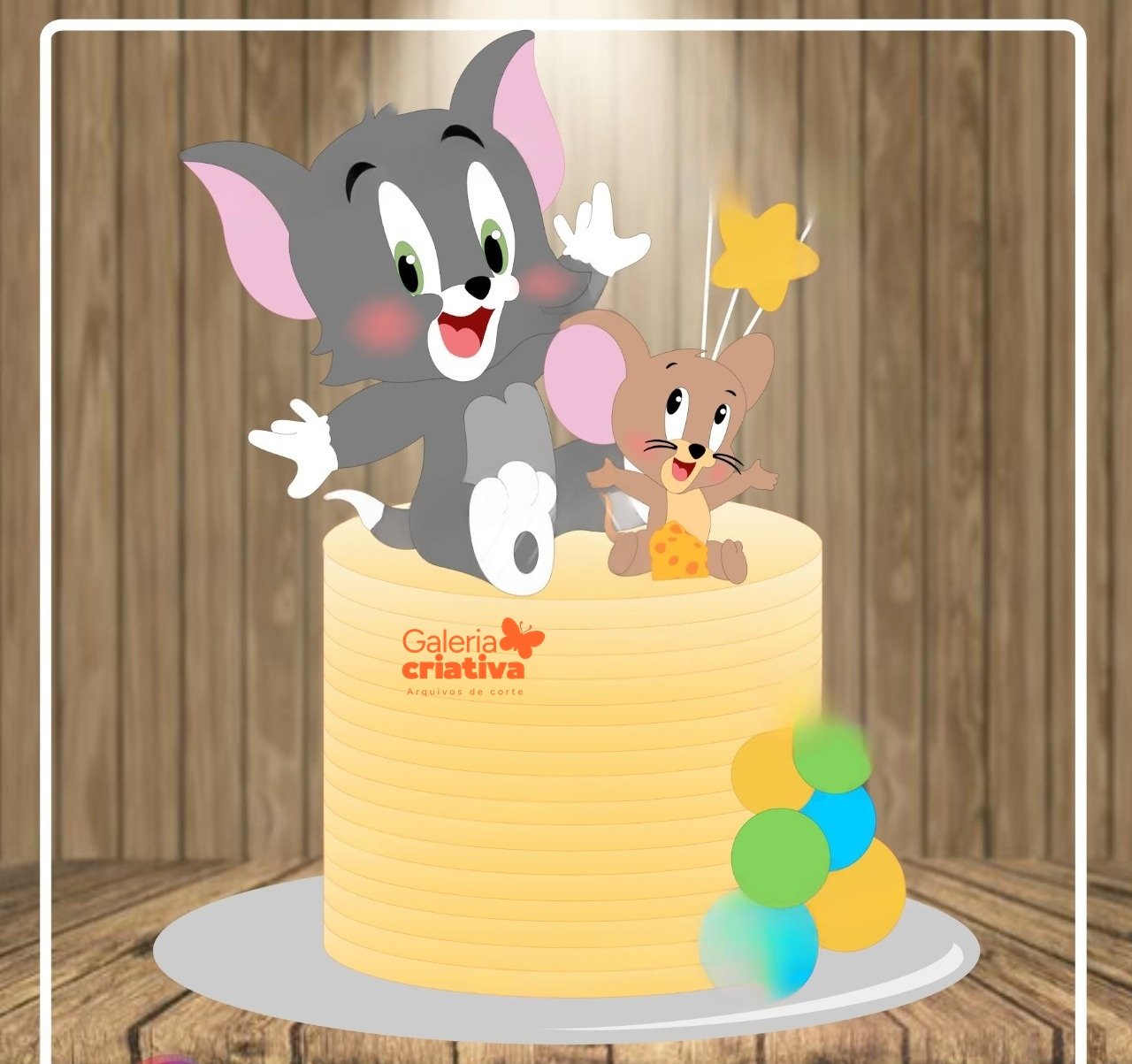 Tom e jerry baby by Pamela Caetano Arquivo Topo de Bolo Tom e Jerry Baby - Imagem 1