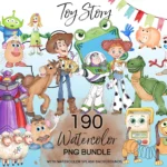 Kit Digital Toy Story 5 Aquarela