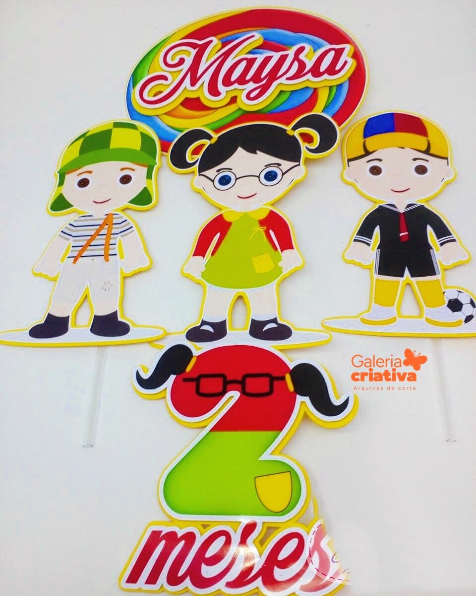 Turma do Chaves Baby 2 Arquivo Topo de Bolo Turma do Chaves Baby 2 - Imagem 1