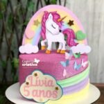 Arquivo Topo de Bolo Unicórnio Arco íris 6