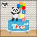 Arquivo Topo de Bolo Ursinho Panda