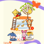 Arquivo Topo de Bolo Ursinho Pooh Baby em Camadas