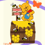 Arquivo Topo de Bolo Ursinho Pooh Barril de Mel