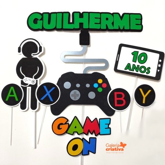 Video Game 6 Arquivo Topo de Bolo Video Game 6 - Imagem 1