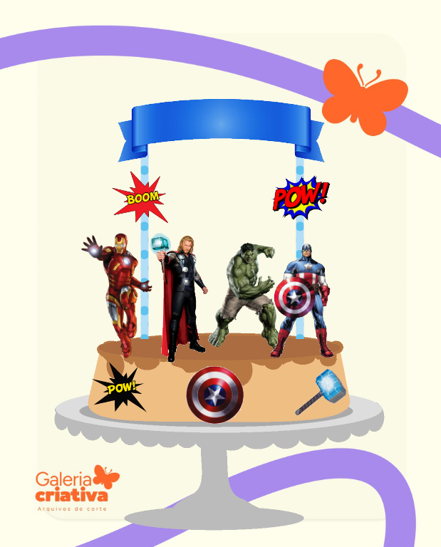 Vingadores 1 Arquivo Topo de Bolo Vingadores 1 - Imagem 1