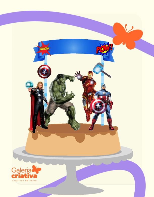 Vingadores 2 Arquivo Topo de Bolo Vingadores 2 - Imagem 1