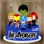 Arquivo Topo de Bolo Vingadores Cute em Camadas 3