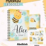 Arquivo Capa e Etiqueta Escolar  Abelhinha