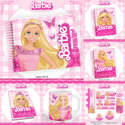 02-BARBIE Arquivo Combo Escolar BARBIE - Imagem 1