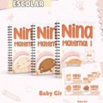 Arquivo Capa e Etiqueta Escolar Baby Girl
