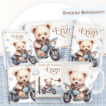 Arquivo Encadernação Baby  Ursinho Motoqueiro