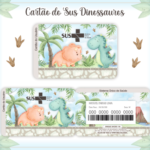 Arquivo Cartão SUS Dinossauro Aquarela