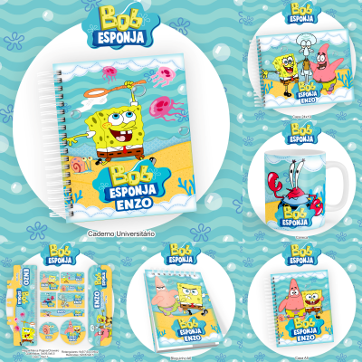 04-Bob-Esponja Arquivo Combo Escolar Bob Esponja - Imagem 1