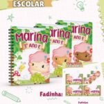 Arquivo Capa e Etiqueta Escolar Fadinhas
